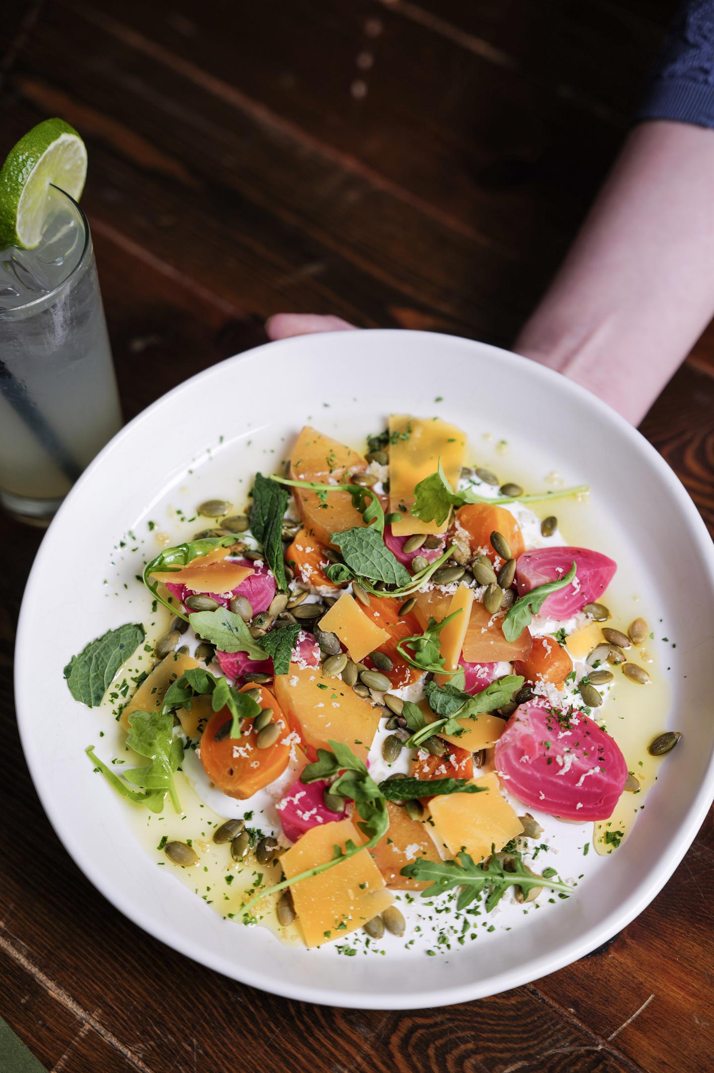 The menu reflects the passion and creativity of the culinary team, as well as the incredible neighboring farms, artisan producers, and the resort's own organic Kelly Way Gardens.